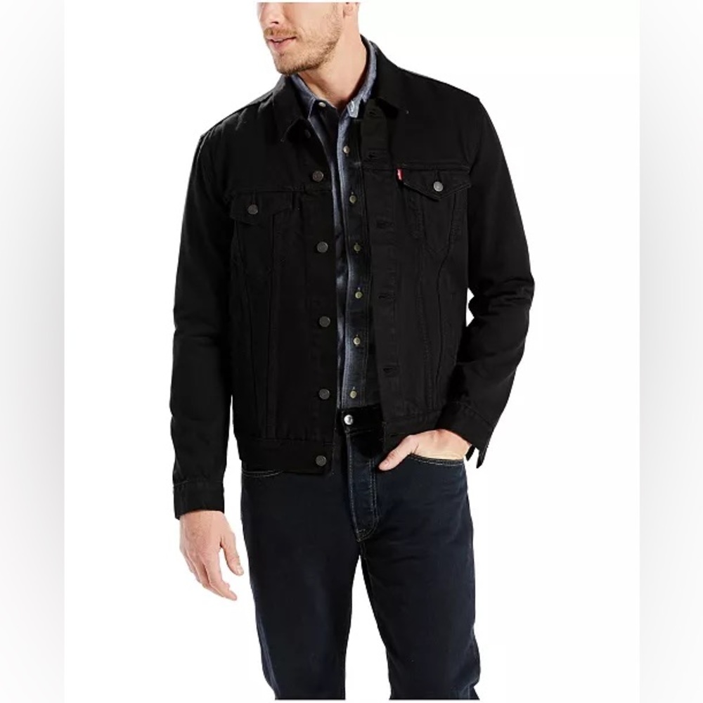Men's Regular Fit Stretch Denim Trucker Jacket